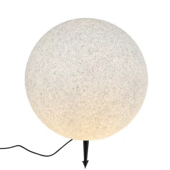QAZQA Moderne Buitenlamp Grijs 56 Cm Ip65 - Nura