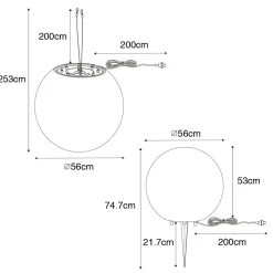 Qazqa Moderne Buitenlamp Wit 56 Cm Ip44 - Nura