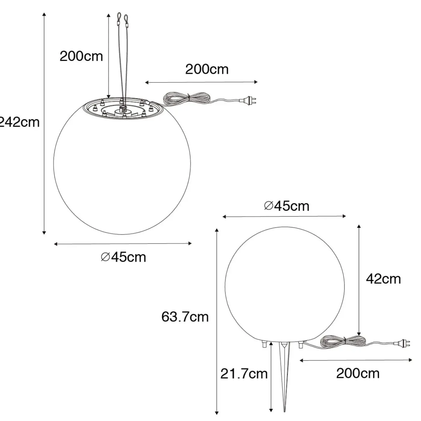 QAZQA Moderne Buitenlamp Wit 45 Cm Ip44 - Nura