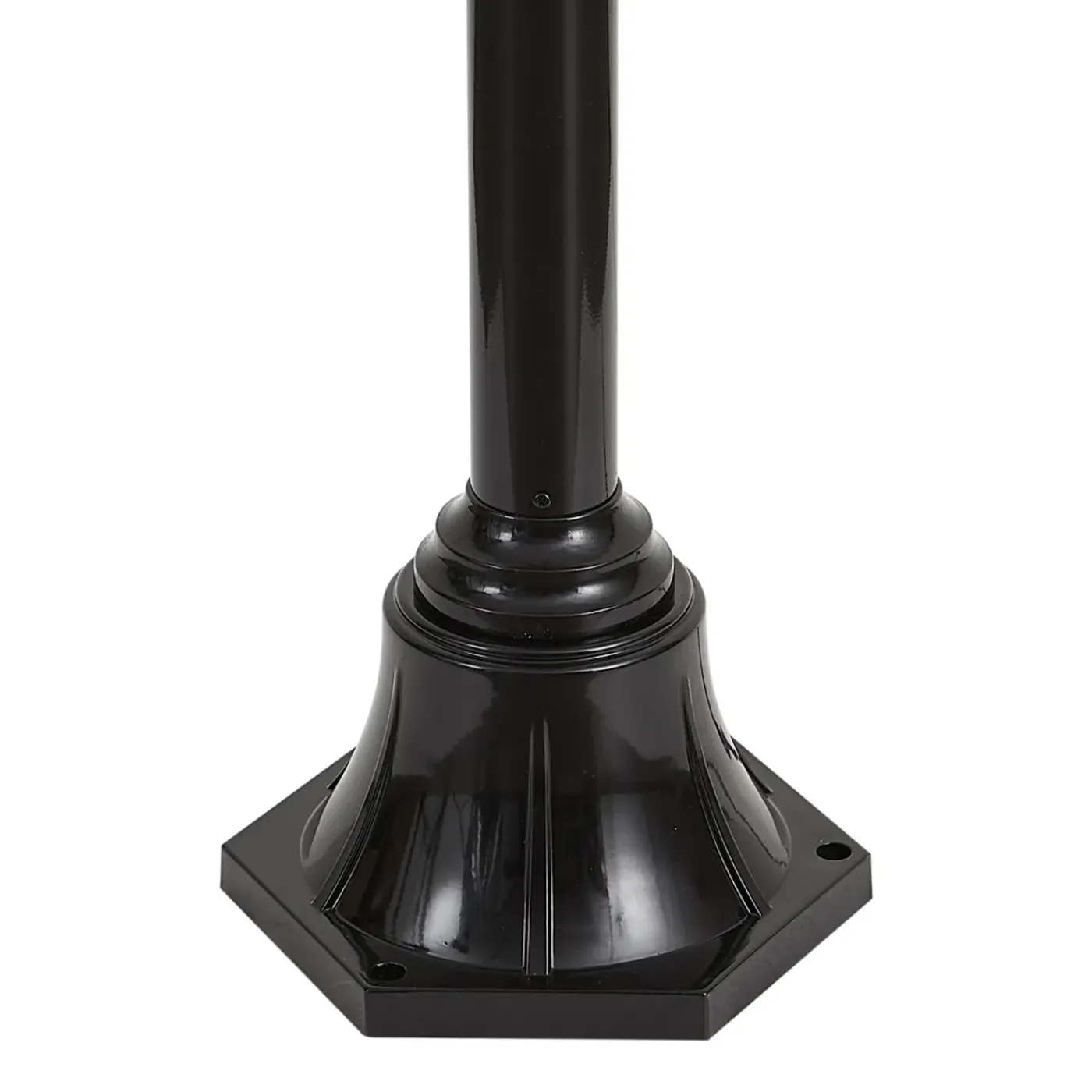 QAZQA Moderne Buitenlamp Zwart Met Koper 235cm 3-lichts Ip44 - Kansas