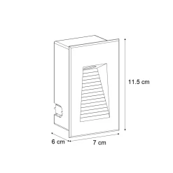 QAZQA Moderne Inbouw Wandlamp Zwart 7cm Incl. Led Ip65 - Trem