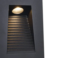 QAZQA Moderne Inbouw Wandlamp Zwart 7cm Incl. Led Ip65 - Trem