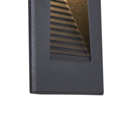 QAZQA Moderne Inbouw Wandlamp Zwart 7cm Incl. Led Ip65 - Trem