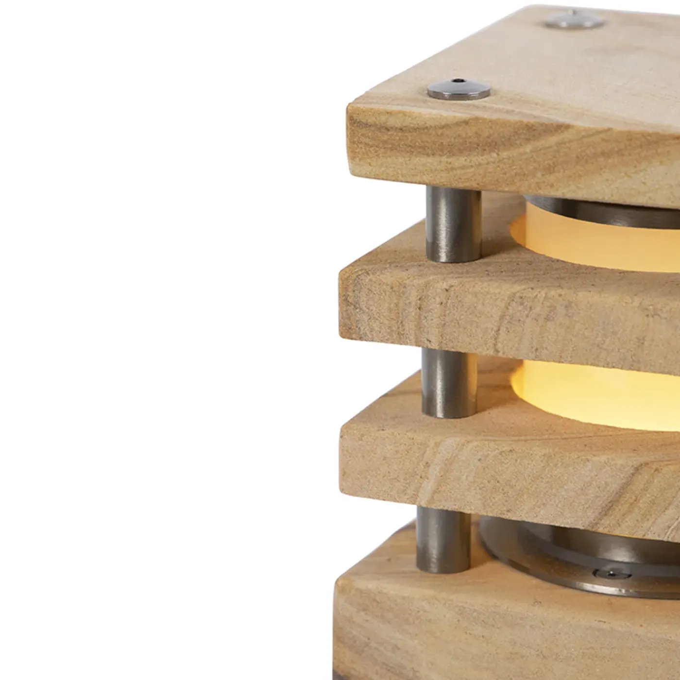 QAZQA Moderne Staande Buitenlamp Zandsteen 40 Cm - Grumpy