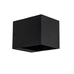 Qazqa Moderne Wandlamp Zwart Met Lichteffect - Transfer