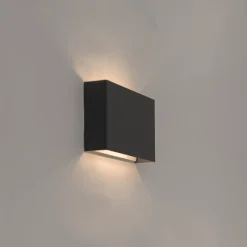 Qazqa Moderne Wandlamp Zwart 2-lichts - Otan