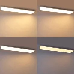 Qazqa Modern LED Paneel Staal 120 Cm Incl. LED 4-staps Dimbaar - Liv