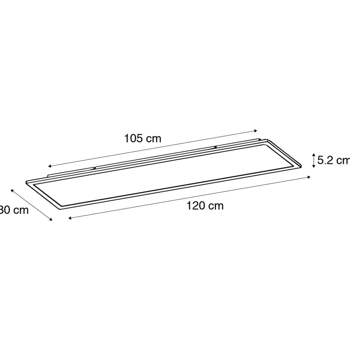 QAZQA Modern Led Paneel Staal 120 Cm Incl. Led - Liv