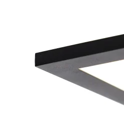 Qazqa Modern Led Paneel Zwart 80 Cm Incl. Led - Liv