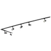 QAZQA Modern Railsysteem Met 6 Spots Zwart 1-fase 286cm - Iconic Jeana
