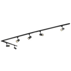 QAZQA Modern Railsysteem Met 6 Spots Zwart 1-fase 286cm - Iconic Jeana