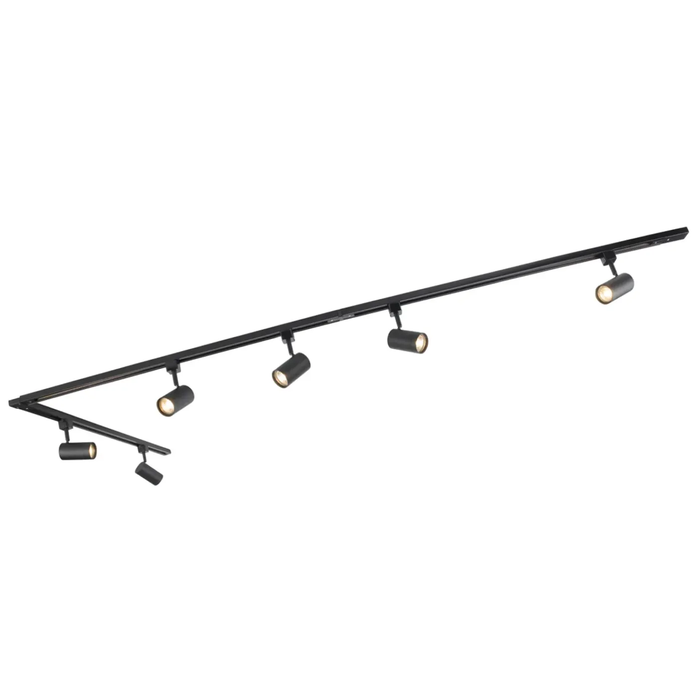 QAZQA Modern Railsysteem Met 6 Spots Zwart 1-fase 286cm - Iconic Jeana
