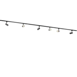 QAZQA Modern Railsysteem Met 6 Spots Zwart 1-fase 286cm - Iconic Jeana