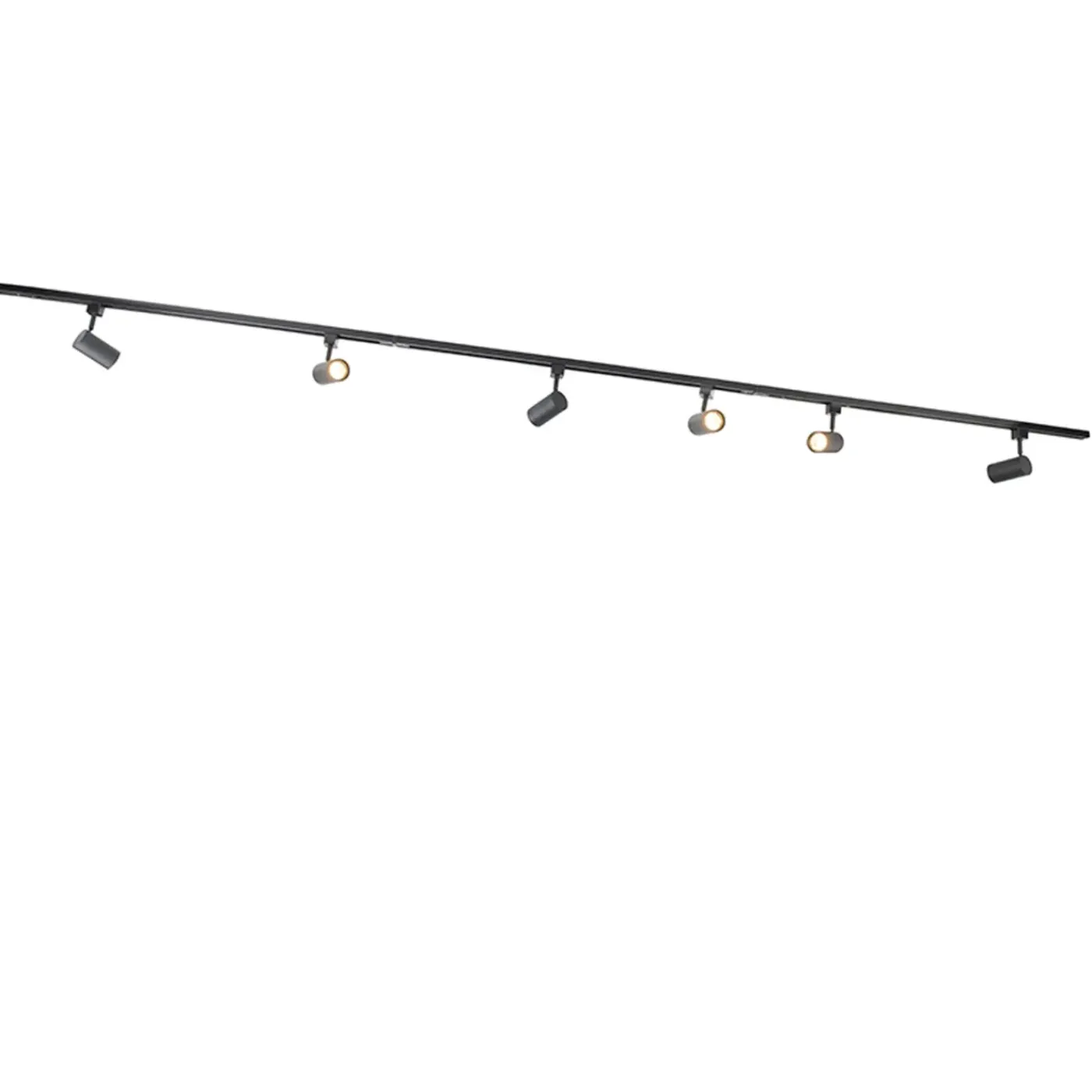 QAZQA Modern Railsysteem Met 6 Spots Zwart 1-fase 286cm - Iconic Jeana