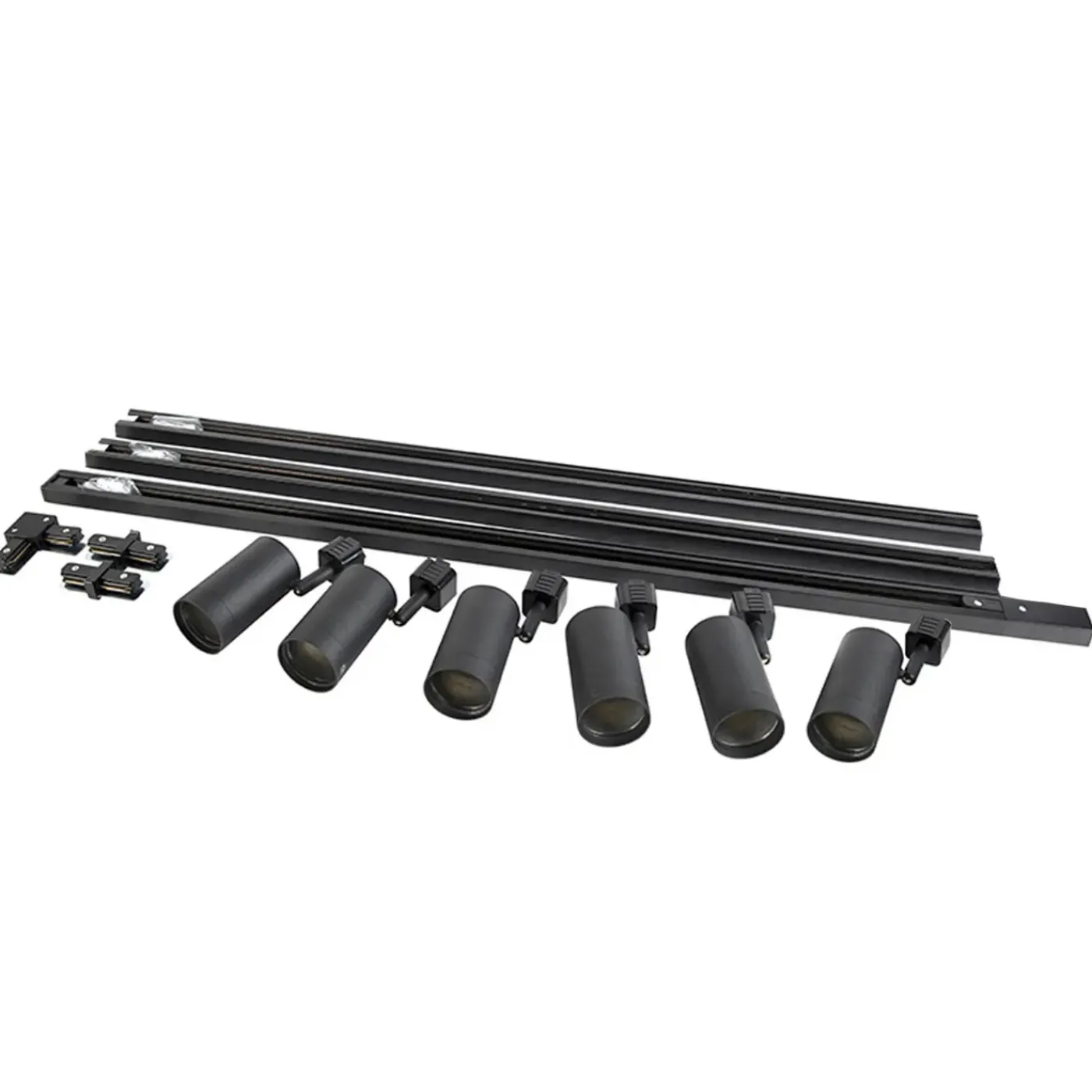 QAZQA Modern Railsysteem Met 6 Spots Zwart 1-fase 286cm - Iconic Jeana
