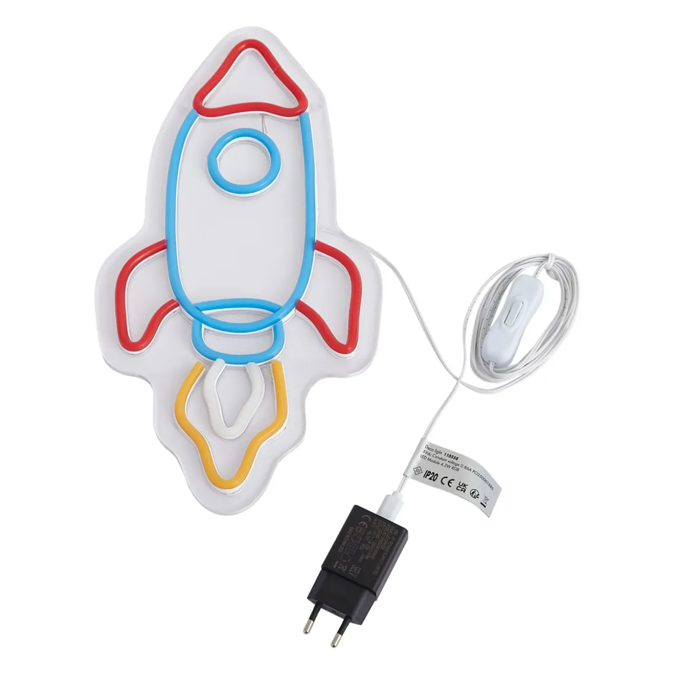Qazqa Neon Wandlamp Multicolor Incl. Led - Rocket