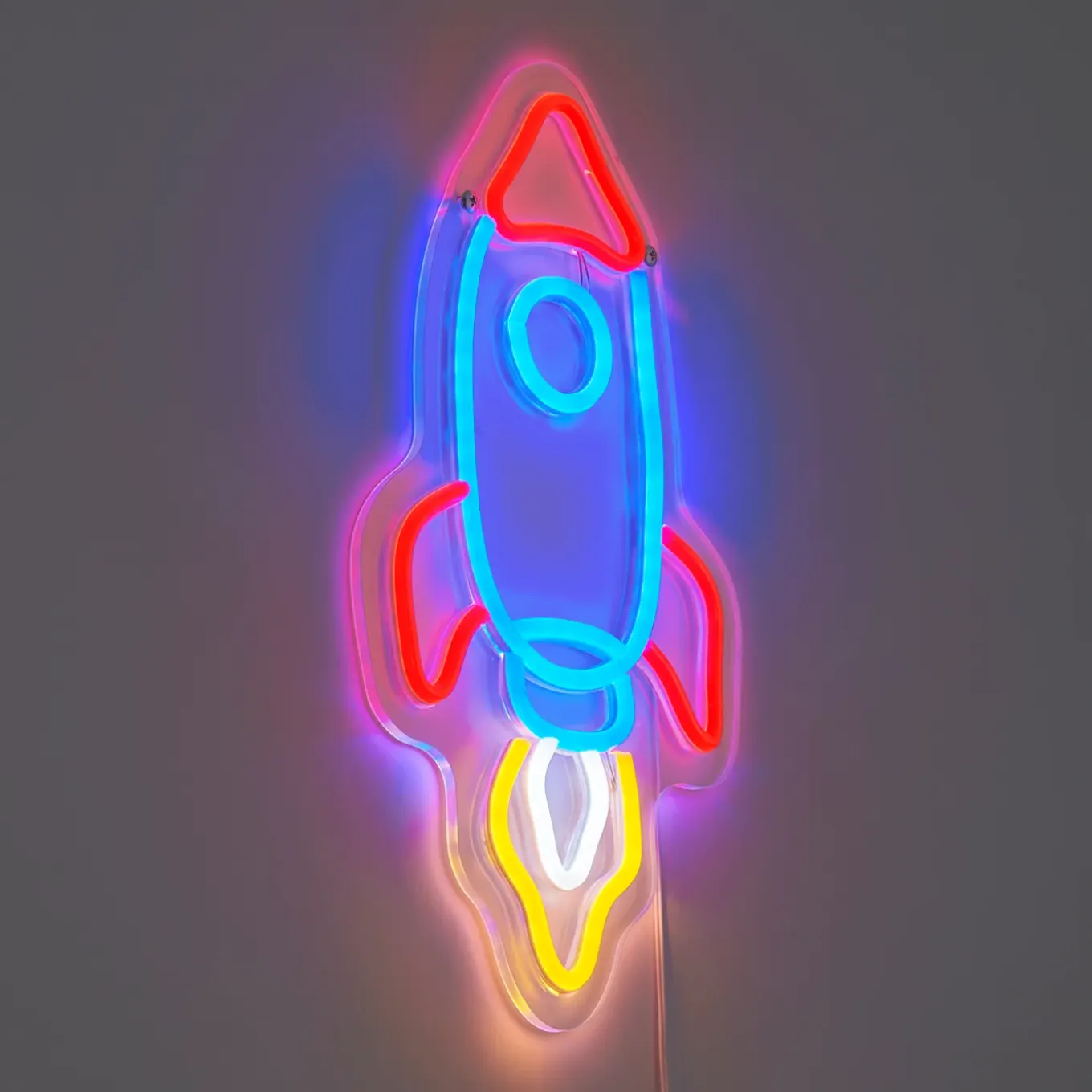 Qazqa Neon Wandlamp Multicolor Incl. Led - Rocket