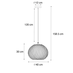 QAZQA Oosterse Buiten Hanglamp Bamboe Ip44 - Rafael