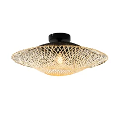 QAZQA Oosterse Buiten Plafondlamp Bamboe 50 Cm Ip44 - Rina