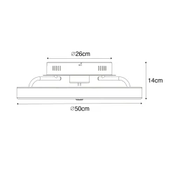 Qazqa Plafondventilator Zwart 50cm Incl. Led Dimbaar Met Afstandsbediening - Maddy