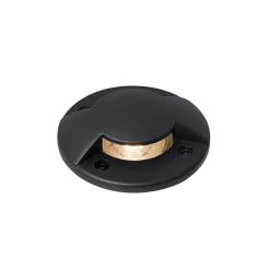 Qazqa Set Van 6 Moderne Grondspots Zwart Gu10 50mm 2-lichts Effect Ip65 - Cellar