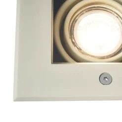 QAZQA Set Van 6 Moderne Grondspots Beige Gu10 50mm Draai- En Kantelbaar Ip65 - Oneon