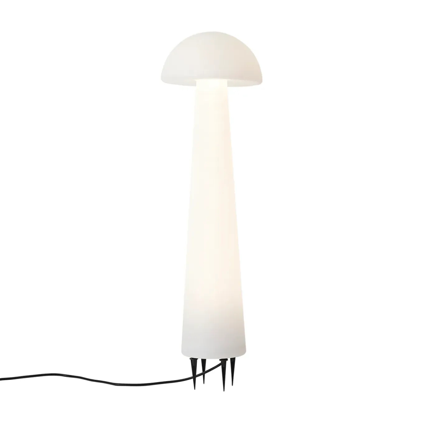 Qazqa Staande Buitenlamp Wit 80 Cm Incl. Led Ip44 - Fungi