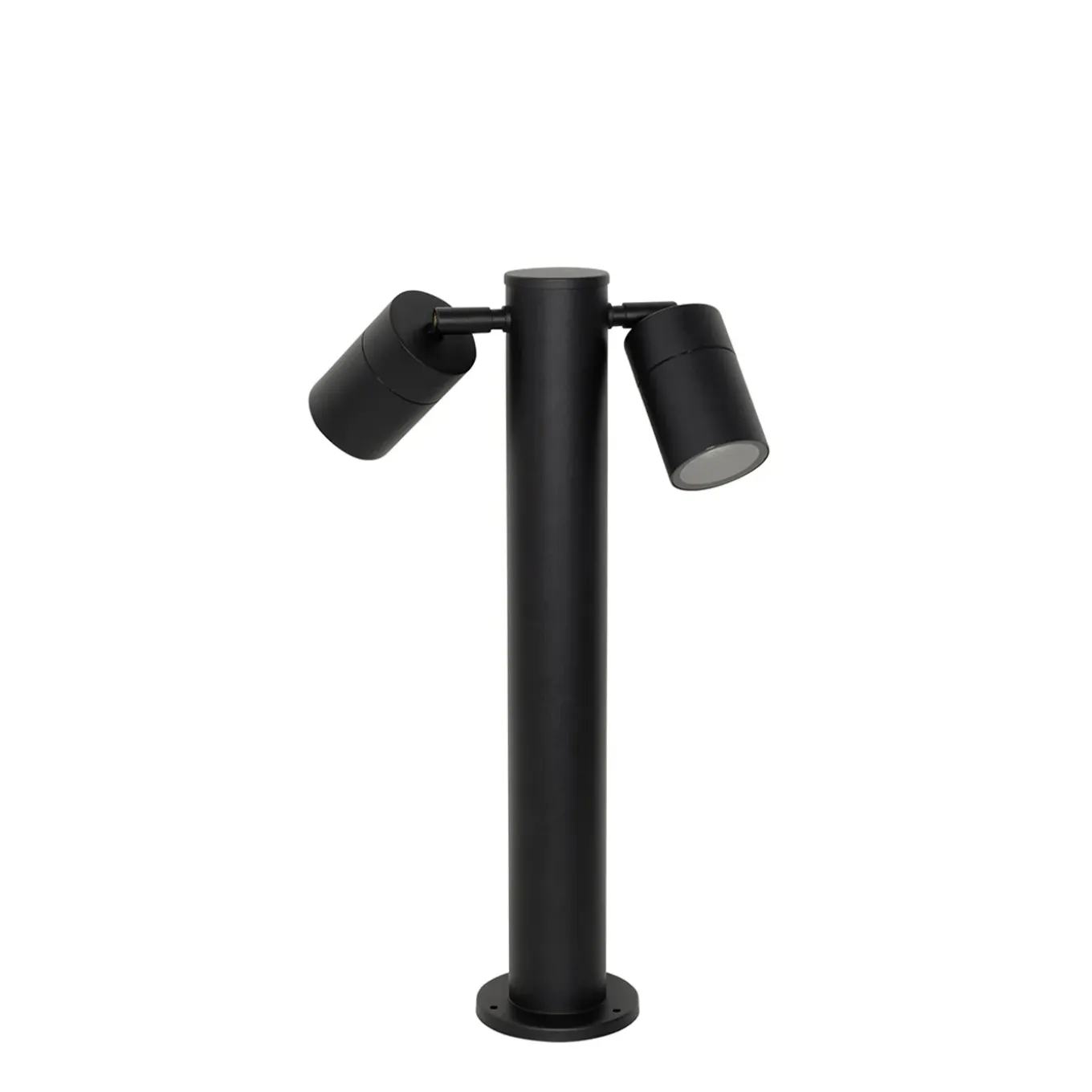 Qazqa Staande Buitenlamp Zwart 45 Cm Ip44 Verstelbaar 2-lichts - Duo