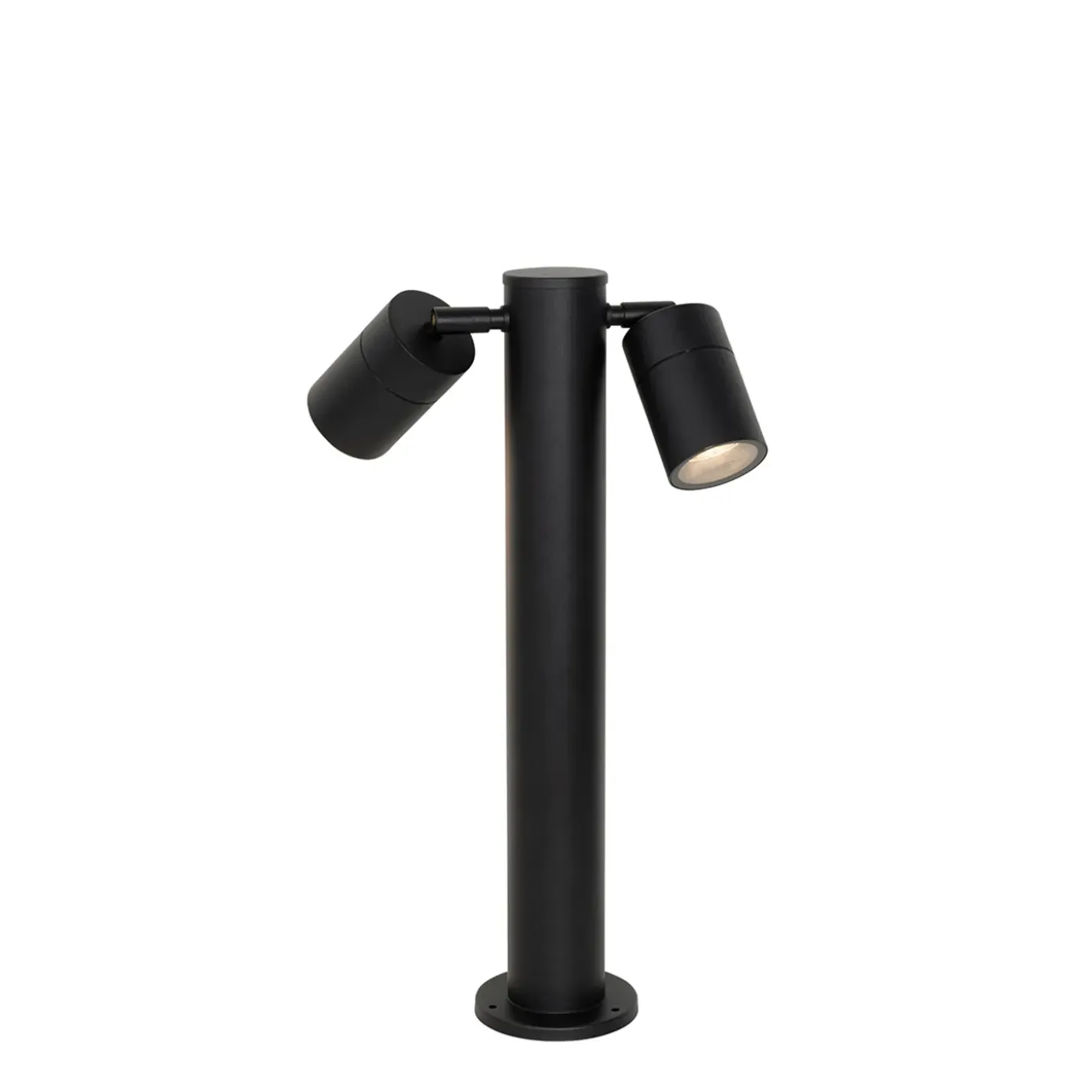 Qazqa Staande Buitenlamp Zwart 45 Cm Ip44 Verstelbaar 2-lichts - Duo