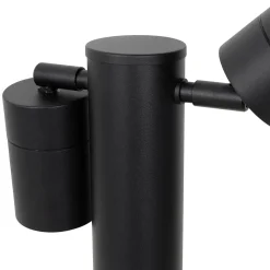 Qazqa Staande Buitenlamp Zwart 45 Cm Ip44 Verstelbaar 2-lichts - Duo