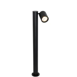 QAZQA Staande Buitenlamp Zwart 80 Cm Ar70 Verstelbaar Ip44 - Solo