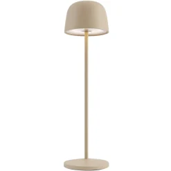 QAZQA Tafellamp Beige Incl. Led Oplaadbaar Met Laadstation Ip65 - Raika