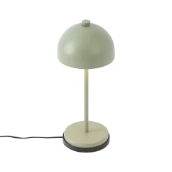 Qazqa Tafellamp Groen Incl. Led Ip54 Oplaadbaar Met Laadstation - Squirrel