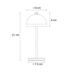 Qazqa Tafellamp Groen Incl. Led Ip54 Oplaadbaar Met Laadstation - Squirrel