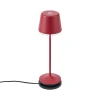 Qazqa Tafellamp Rood Incl. Led Ip65 Oplaadbaar Met Laadstation - Treble