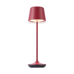 Qazqa Tafellamp Rood Incl. Led Ip65 Oplaadbaar Met Laadstation - Treble