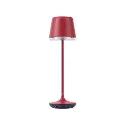 Qazqa Tafellamp Rood Incl. Led Ip65 Oplaadbaar Met Laadstation - Treble