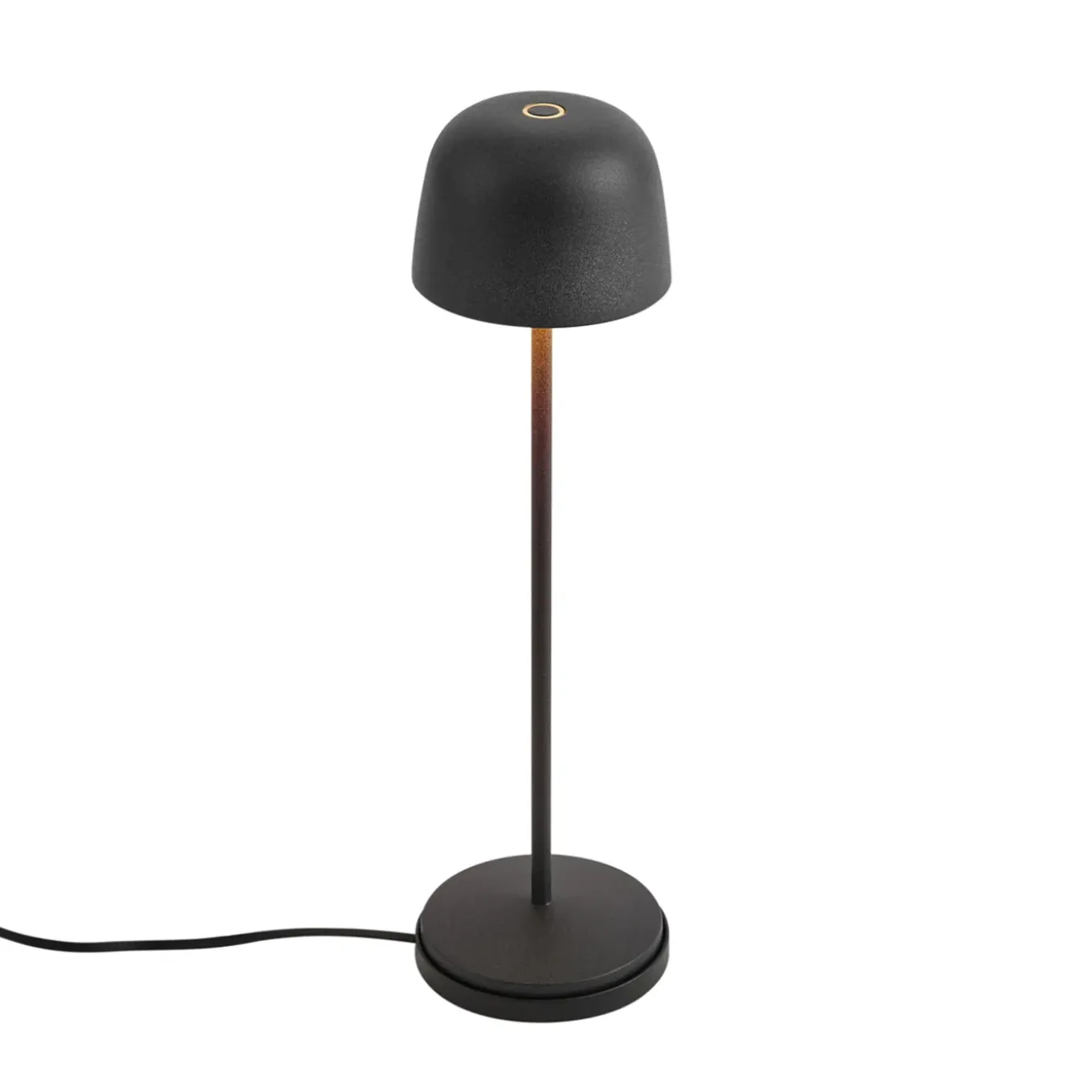 Qazqa Tafellamp Zwart Incl. Led Oplaadbaar Met Laadstation Ip65 - Raika
