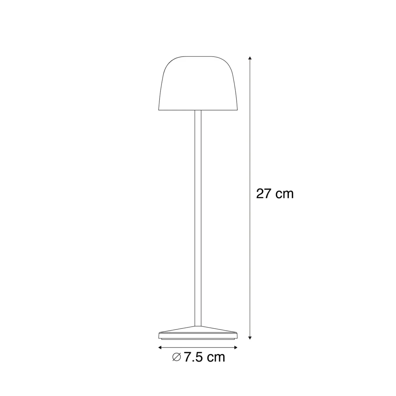 Qazqa Tafellamp Zwart Incl. Led Oplaadbaar Met Laadstation Ip65 - Raika