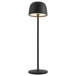Qazqa Tafellamp Zwart Incl. Led Oplaadbaar Met Laadstation Ip65 - Raika
