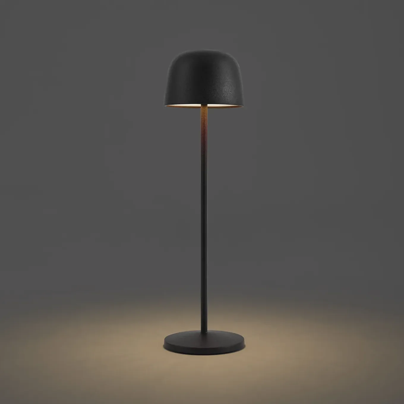 Qazqa Tafellamp Zwart Incl. Led Oplaadbaar Met Laadstation Ip65 - Raika