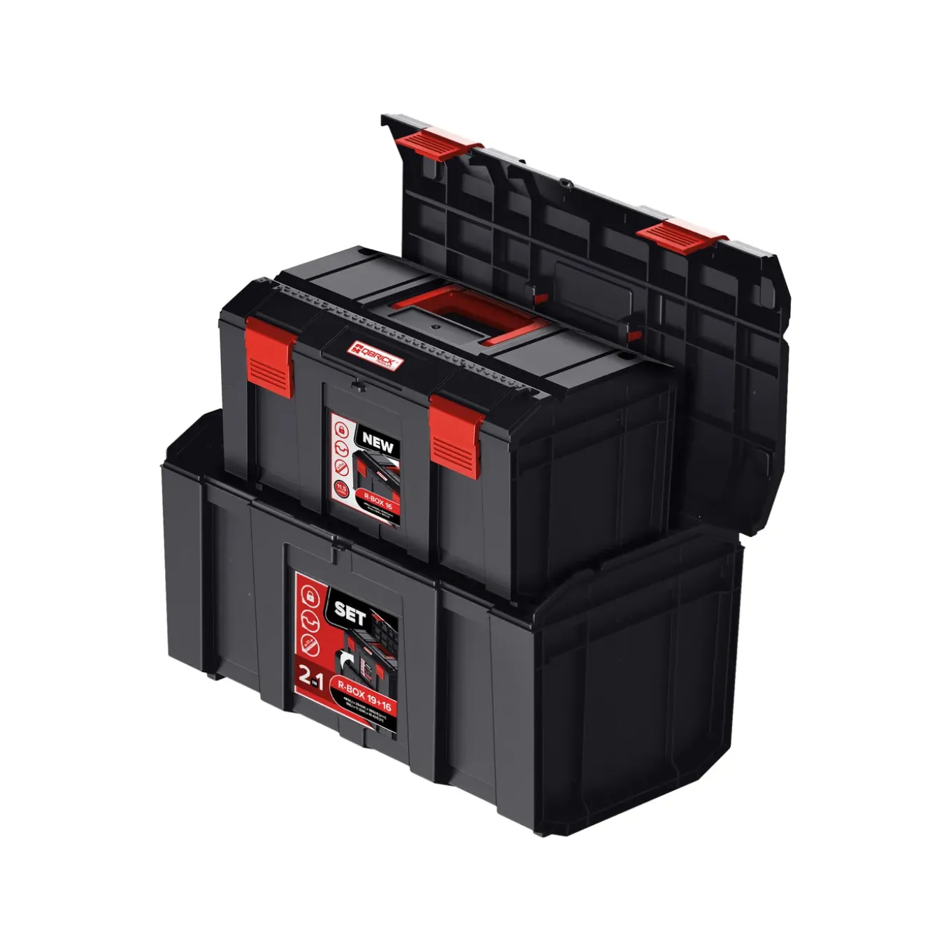 Qbrick gereedschapskoffer set Regular R-Box 19”+ 16" 2-delig
