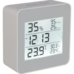 Qlink Hygrometer Met Thermometer - Wit - Klok En Wekkerfunctie