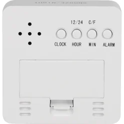 Qlink Hygrometer Met Thermometer - Wit - Klok En Wekkerfunctie