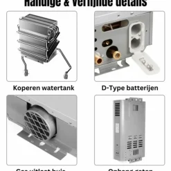 Quality Heating Propaan geiser 18L - LPG 18Liter / minuut Boiler