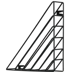 QUVIO Tijdschriften / Boeken Houder Wand Driehoek Metaal - Zwart