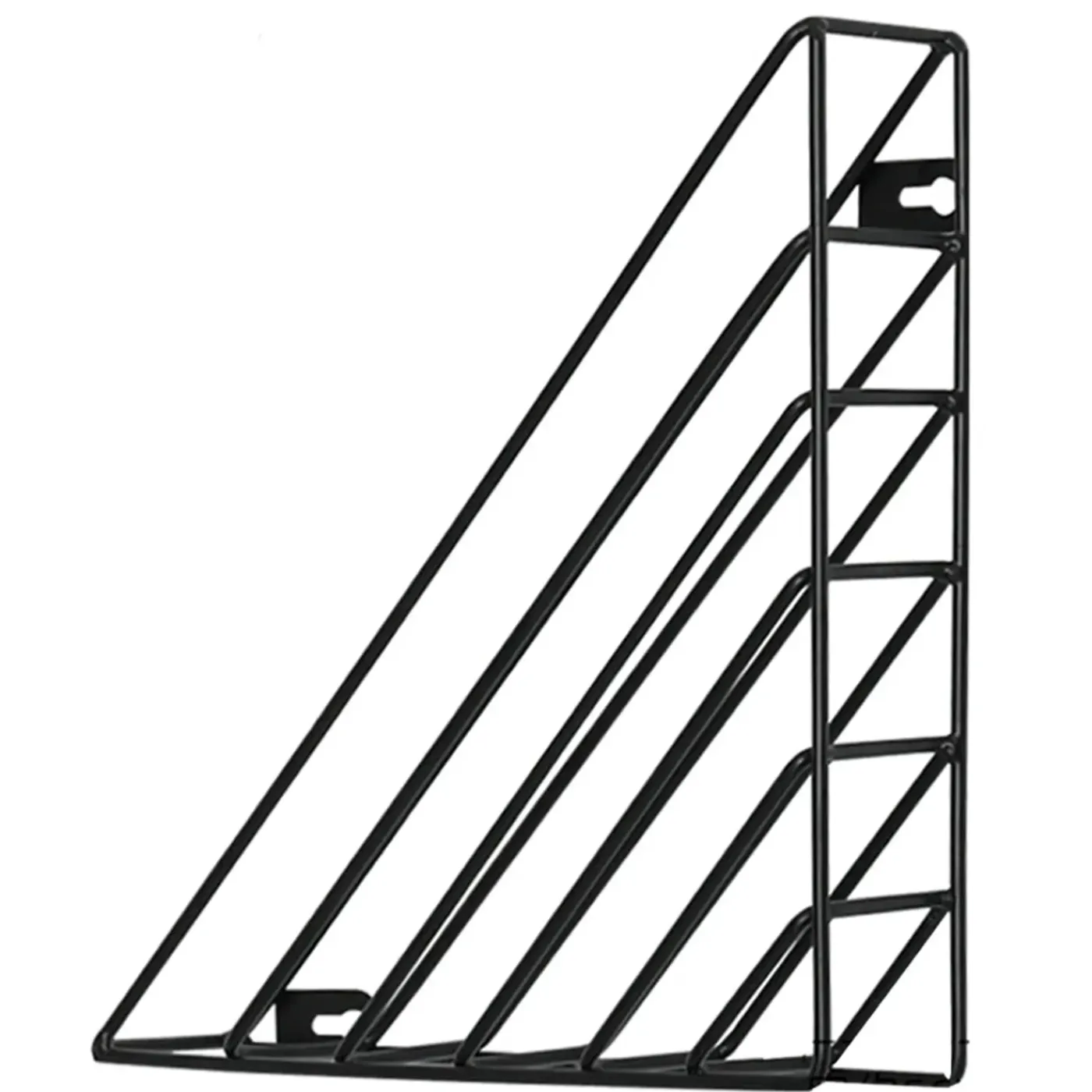 QUVIO Tijdschriften / Boeken Houder Wand Driehoek Metaal - Zwart