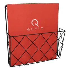 QUVIO Tijdschriften Organizer Wand - 25 X 26 Cm - Metaal - Zwart