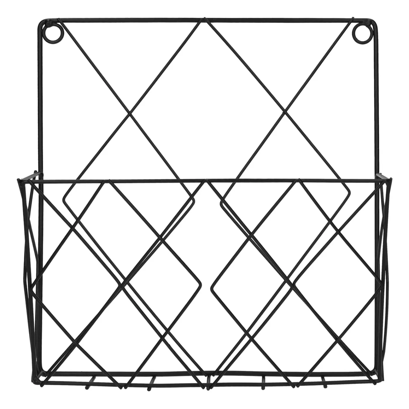 QUVIO Tijdschriften Organizer Wand - 25 X 26 Cm - Metaal - Zwart