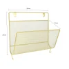 QUVIO Tijdschriften Organizer Wandmontage Goud